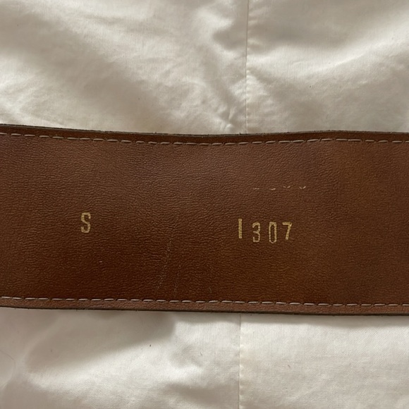 Vintage Gold Belt Wide Statement Buckle Size S